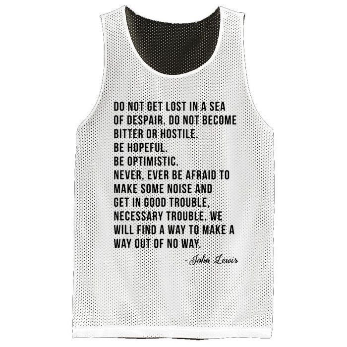 John Lewis Tee Get In Good Necessary Trouble Social Justice Mesh Reversible Basketball Jersey Tank