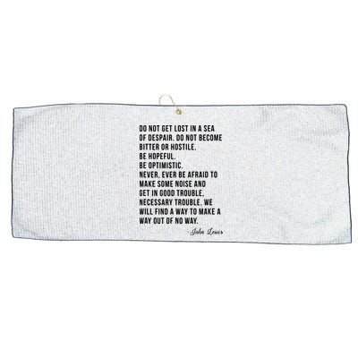 John Lewis Tee Get In Good Necessary Trouble Social Justice Large Microfiber Waffle Golf Towel