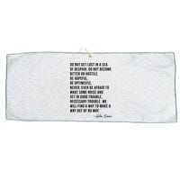 John Lewis Tee Get In Good Necessary Trouble Social Justice Large Microfiber Waffle Golf Towel