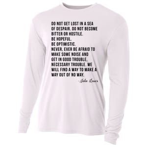 John Lewis Tee Get In Good Necessary Trouble Social Justice Cooling Performance Long Sleeve Crew