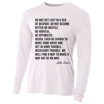 John Lewis Tee Get In Good Necessary Trouble Social Justice Cooling Performance Long Sleeve Crew
