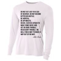 John Lewis Tee Get In Good Necessary Trouble Social Justice Cooling Performance Long Sleeve Crew