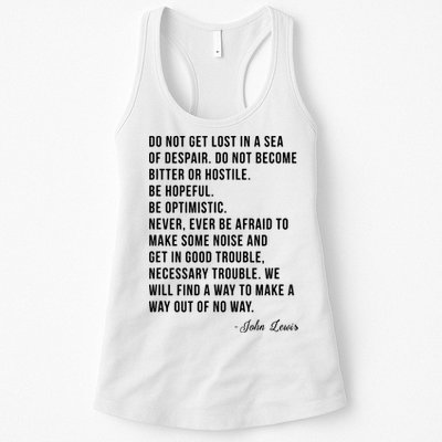 John Lewis Tee Get In Good Necessary Trouble Social Justice Womens Tank Top