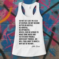 John Lewis Tee Get In Good Necessary Trouble Social Justice Womens Tank Top
