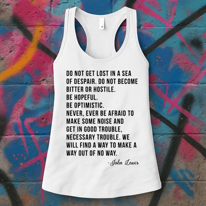 John Lewis Tee Get In Good Necessary Trouble Social Justice Womens Tank Top
