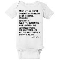 John Lewis Tee Get In Good Necessary Trouble Social Justice Baby Bodysuit