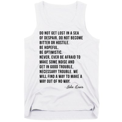 John Lewis Tee Get In Good Necessary Trouble Social Justice Tank Top