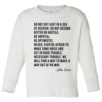 John Lewis Tee Get In Good Necessary Trouble Social Justice Toddler Long Sleeve Shirt