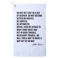 John Lewis Tee Get In Good Necessary Trouble Social Justice Golf Towel