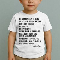 John Lewis Tee Get In Good Necessary Trouble Social Justice Toddler T-Shirt
