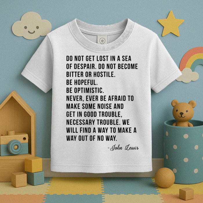John Lewis Tee Get In Good Necessary Trouble Social Justice Toddler T-Shirt