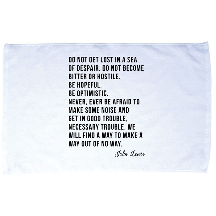 John Lewis Tee Get In Good Necessary Trouble Social Justice Microfiber Hand Towel