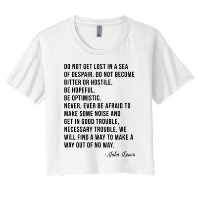 John Lewis Tee Get In Good Necessary Trouble Social Justice Crop Top