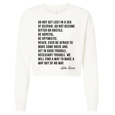 John Lewis Tee Get In Good Necessary Trouble Social Justice Cropped Pullover Crew