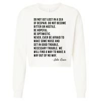 John Lewis Tee Get In Good Necessary Trouble Social Justice Cropped Pullover Crew