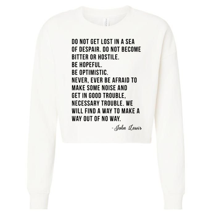 John Lewis Tee Get In Good Necessary Trouble Social Justice Cropped Pullover Crew