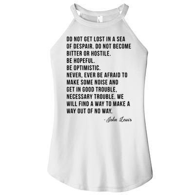 John Lewis Tee Get In Good Necessary Trouble Social Justice Women's Perfect Tri Rocker Tank