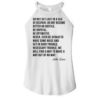 John Lewis Tee Get In Good Necessary Trouble Social Justice Women's Perfect Tri Rocker Tank