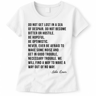 John Lewis Tee Get In Good Necessary Trouble Social Justice Womens T-Shirt