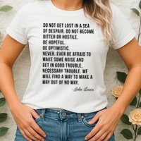 John Lewis Tee Get In Good Necessary Trouble Social Justice Womens T-Shirt