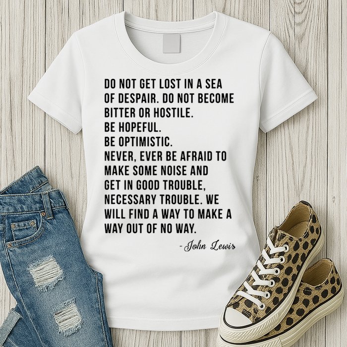 John Lewis Tee Get In Good Necessary Trouble Social Justice Womens T-Shirt