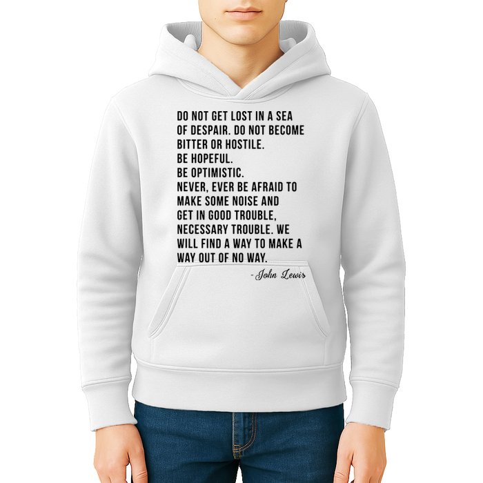 John Lewis Tee Get In Good Necessary Trouble Social Justice Kids Hoodie