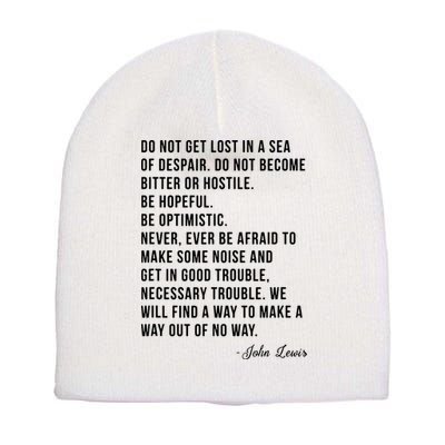 John Lewis Tee Get In Good Necessary Trouble Social Justice Short Acrylic Beanie