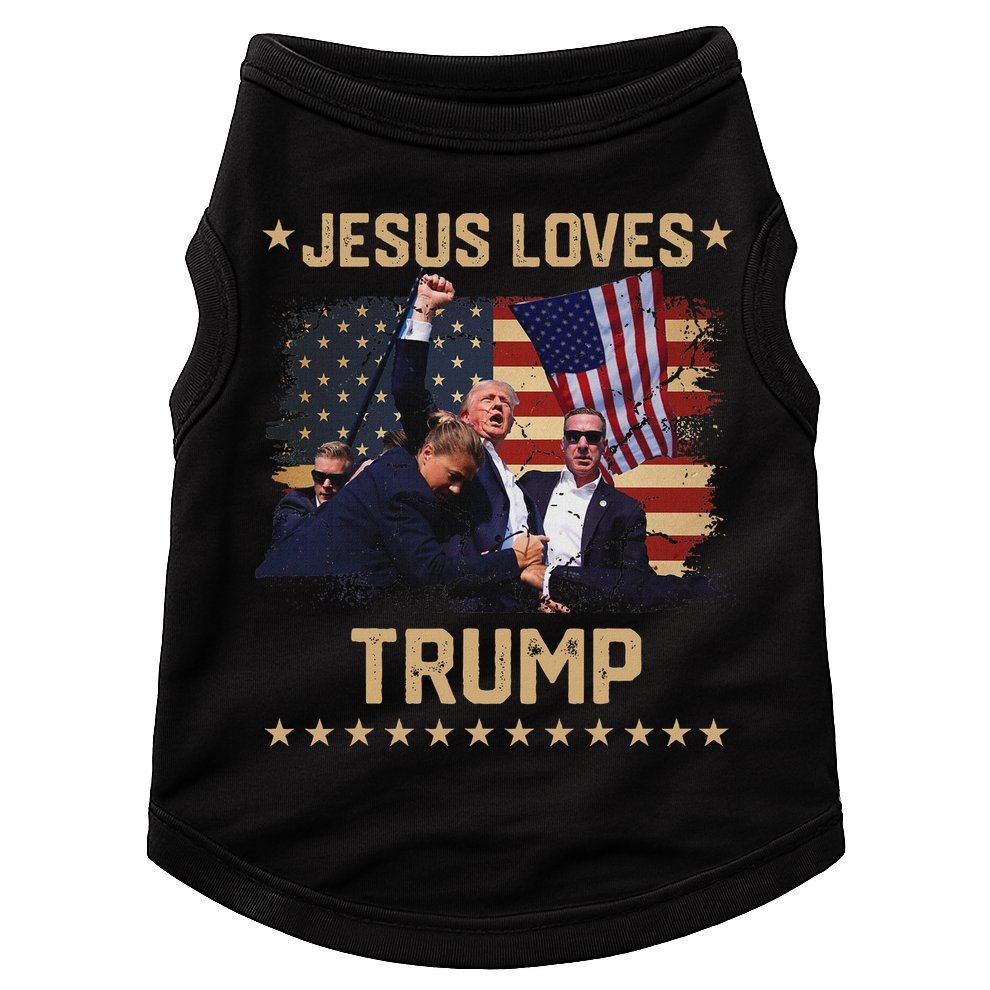 Jesus Loves Trump 2024 Strong Support Doggie Tank