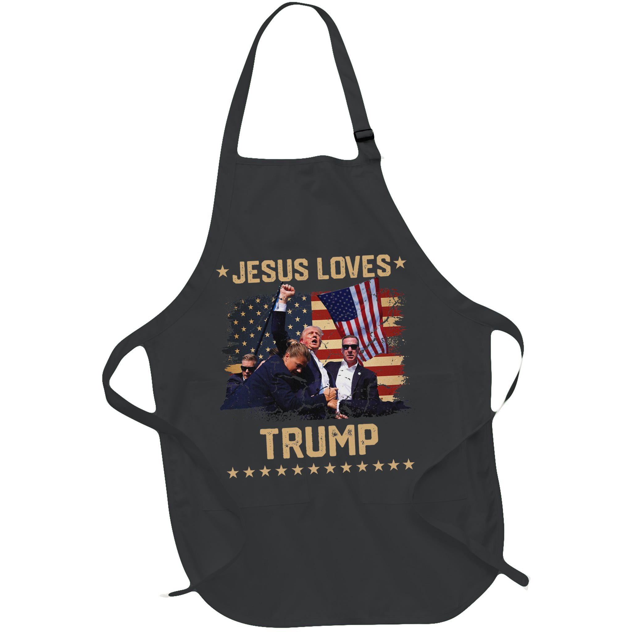Jesus Loves Trump 2024 Strong Support Apron