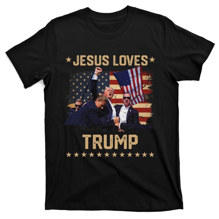 Jesus Loves Trump 2024 Strong Support T-Shirt