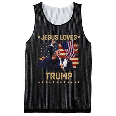 Jesus Loves Trump 2024 Strong Support Mesh Reversible Basketball Jersey Tank