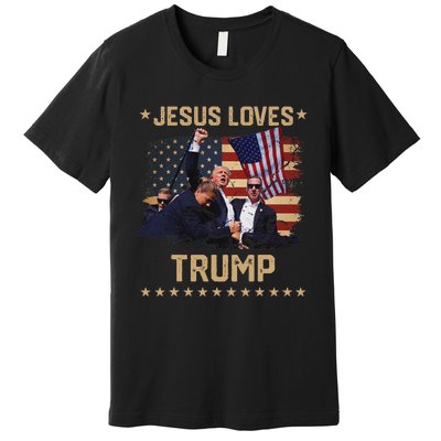 Jesus Loves Trump 2024 Strong Support Premium T-Shirt