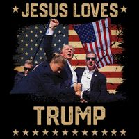 Jesus Loves Trump 2024 Strong Support Baby Bodysuit