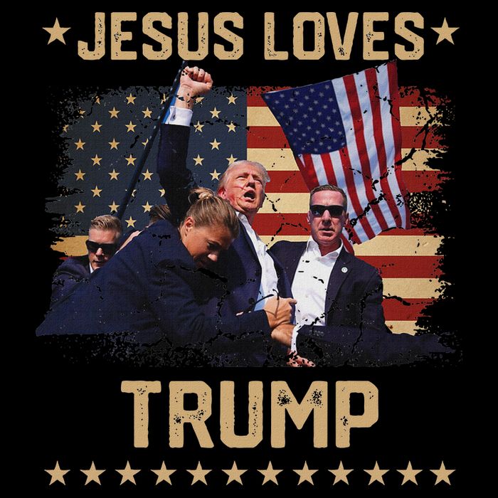 Jesus Loves Trump 2024 Strong Support Baby Bodysuit