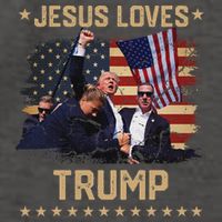 Jesus Loves Trump 2024 Strong Support Vector Backpack