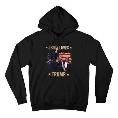 Jesus Loves Trump 2024 Rally Support Hoodie