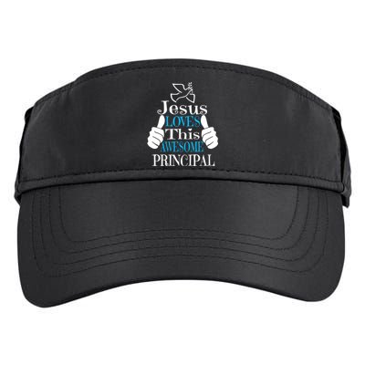 Jesus Loves This Awesome Principal Cute Religious Christian Funny Gift Adult Drive Performance Visor