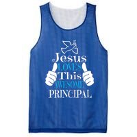 Jesus Loves This Awesome Principal Cute Religious Christian Funny Gift Mesh Reversible Basketball Jersey Tank