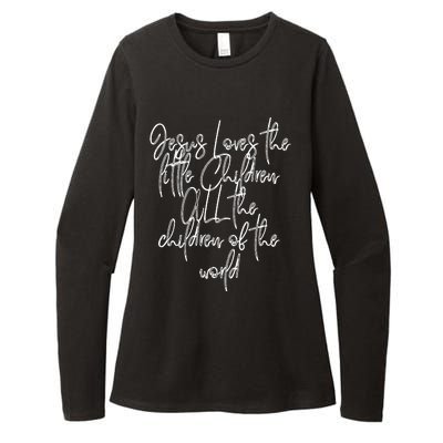 Jesus Loves The Little Children Kids Song Lyrics Womens CVC Long Sleeve Shirt