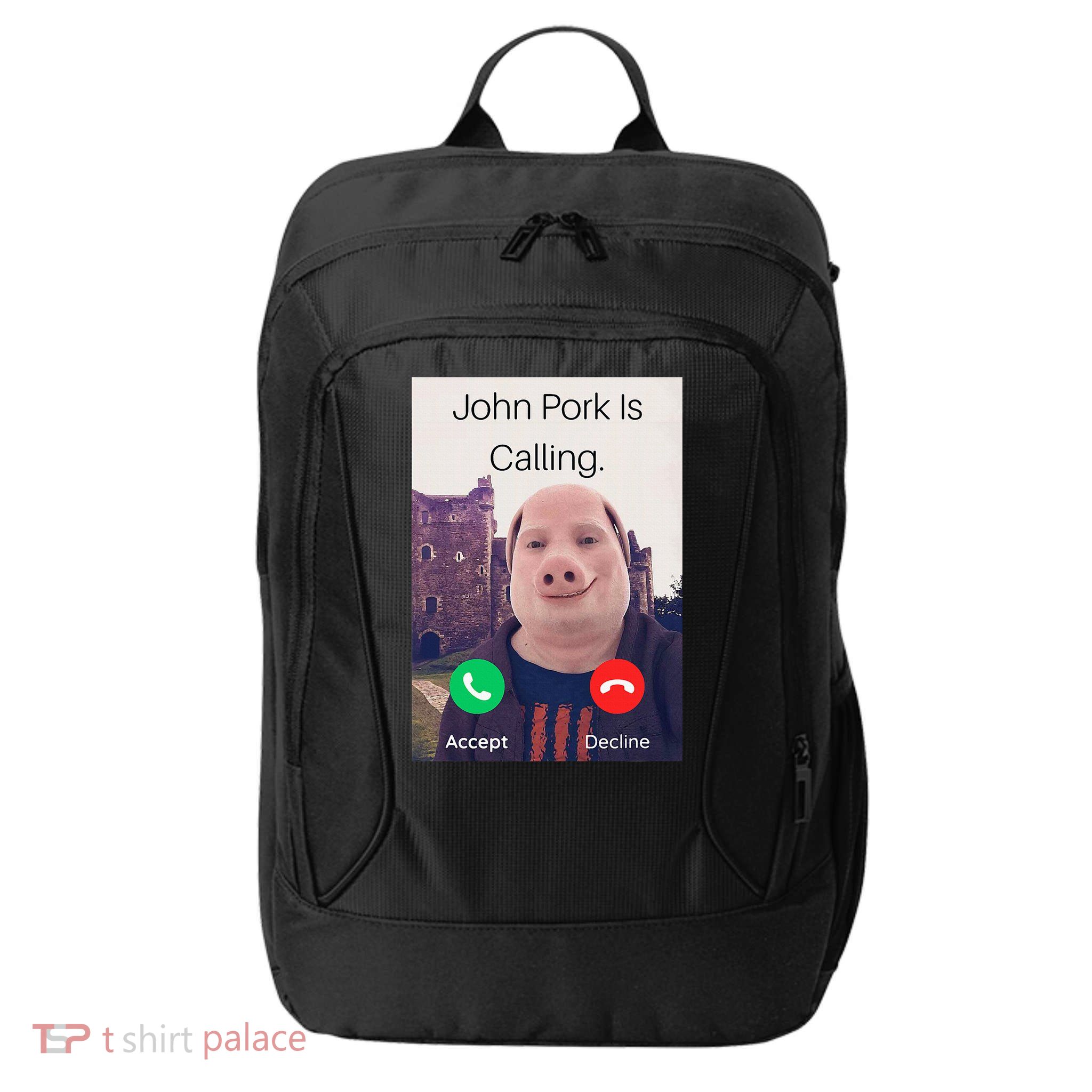 John Pork Is Calling Fuuny Answer Call Phone  City Backpack