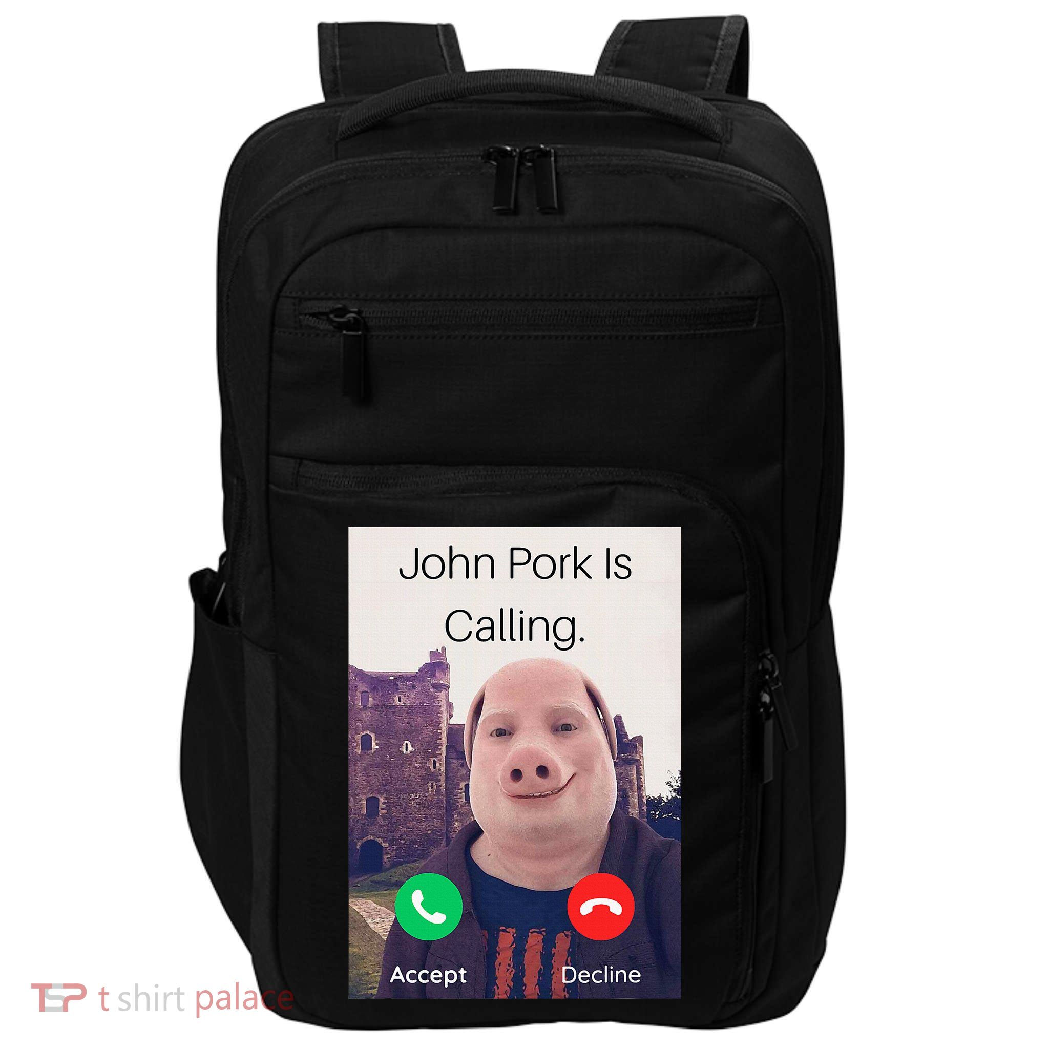 John Pork Is Calling Fuuny Answer Call Phone  Impact Tech Backpack