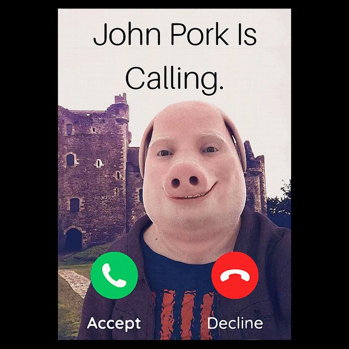John Pork Is Calling Fuuny Answer Call Phone  16 in Basic Backpack