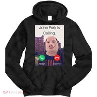 John Pork Is Calling Fuuny Answer Call Phone  Tie Dye Hoodie