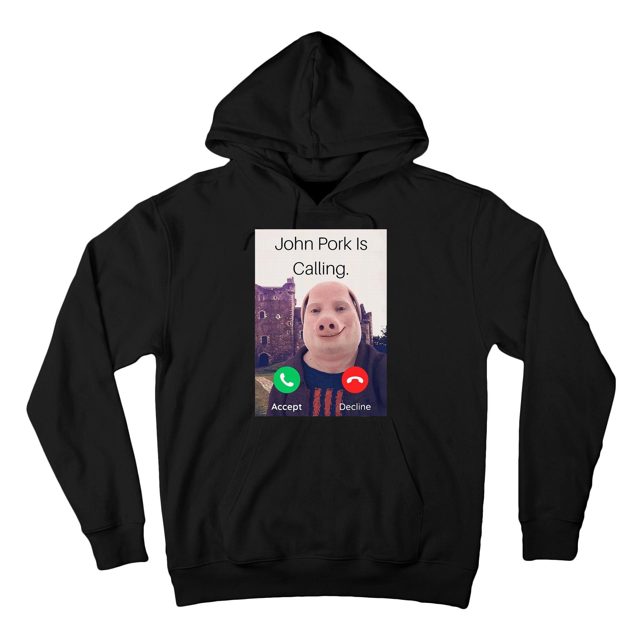 John Pork Is Calling Fuuny Answer Call Phone  Tall Hoodie