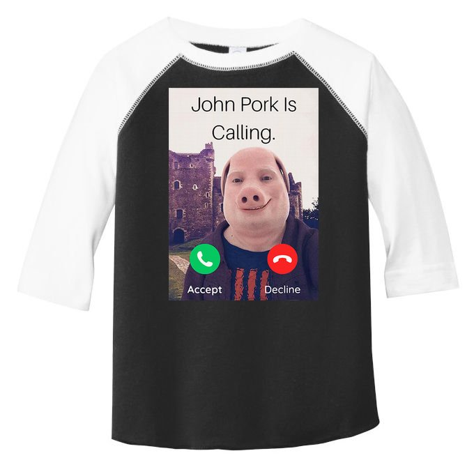 John Pork Is Calling Fuuny Answer Call Phone  Toddler Fine Jersey T-Shirt