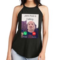 John Pork Is Calling Fuuny Answer Call Phone  Women's Perfect Tri Rocker Tank