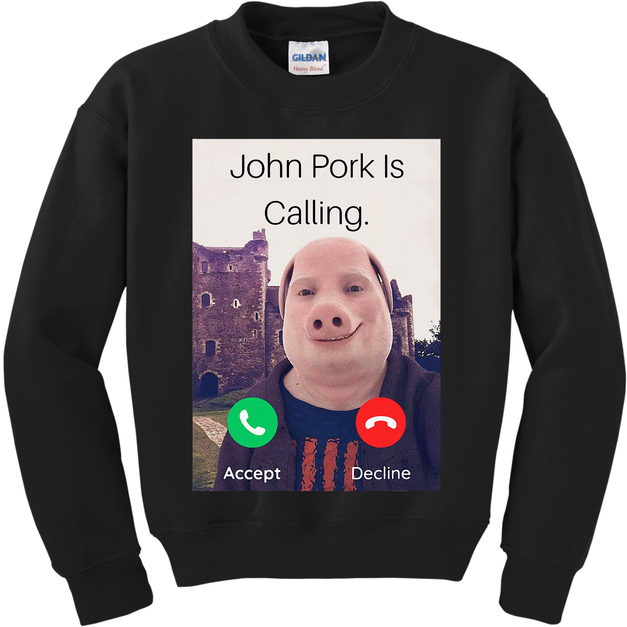 John Pork Is Calling Fuuny Answer Call Phone  Kids Sweatshirt