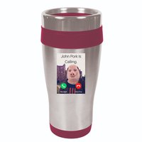 John Pork Is Calling Fuuny Answer Call Phone  16oz Travel Tumbler