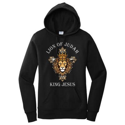 Jesus Lion The Lion Of Judah Revelations 5 Women's Pullover Hoodie