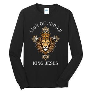 Jesus Lion The Lion Of Judah Revelations 5 Tall Long Sleeve T-Shirt